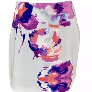 Limited Big Floral Print Pencil Straight Skirt